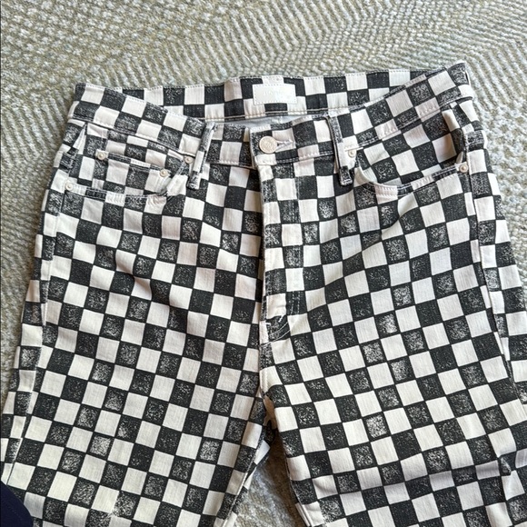 NEW Checkered Black and White Jeans from Mother Size 30 - Picture 2 of 6